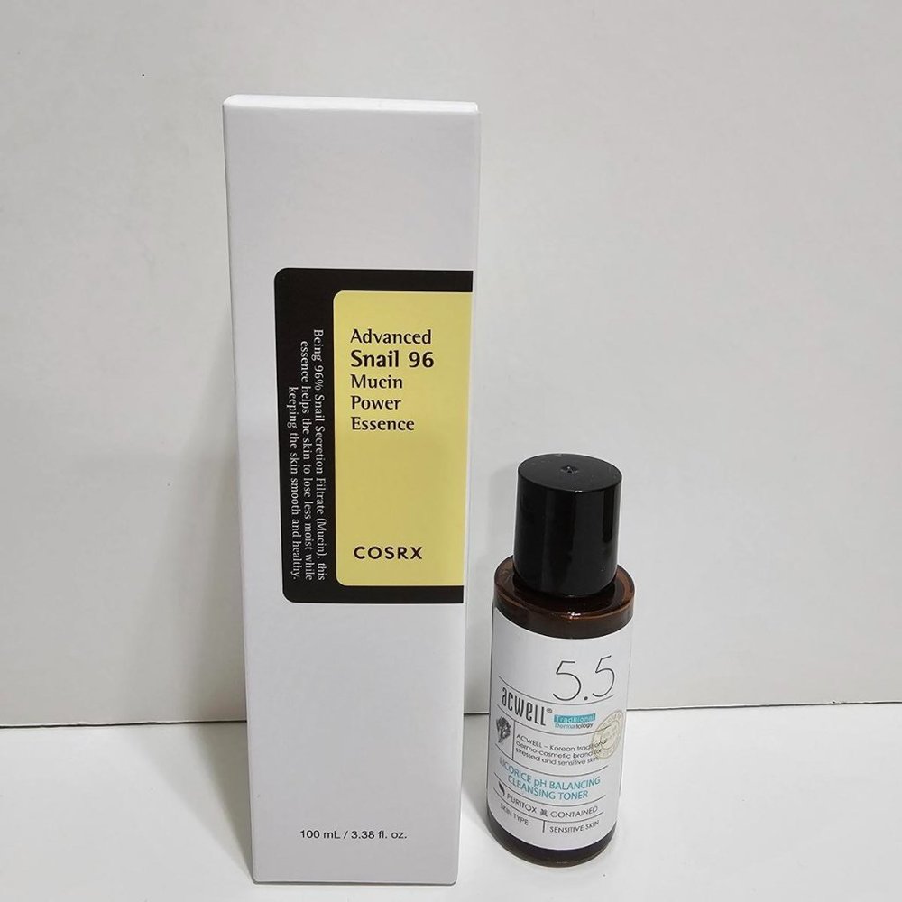COSRX - Advanced Snail 96 Mucin Power Essence ,acwell cleansing toner